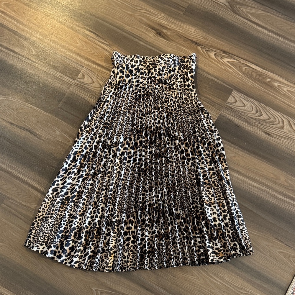Haute Monde Leopard Print Midi Skirt
